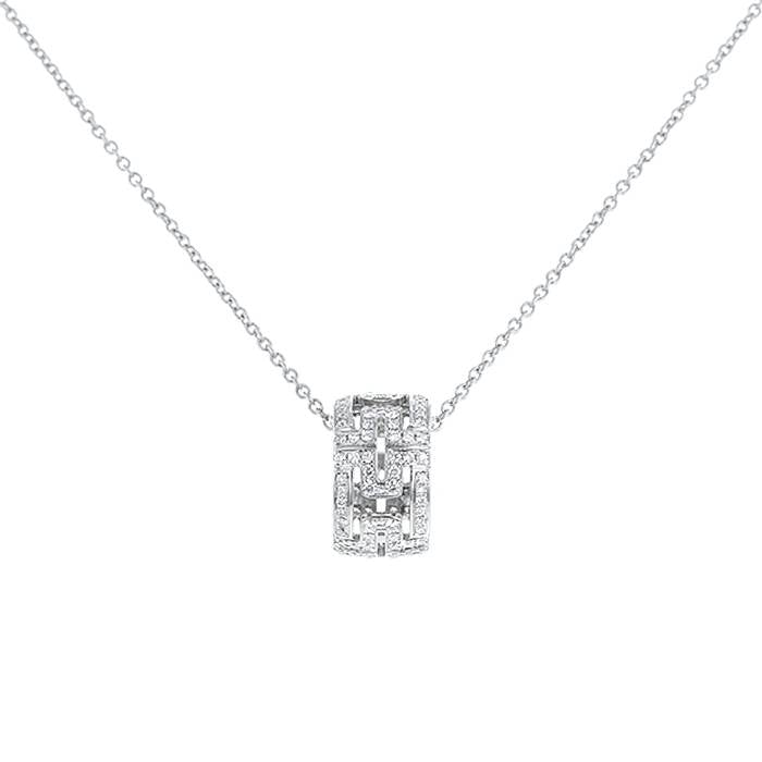 [⭐Clover Jewelry]PARENTESI NECKLACE SILVER DIAMOND