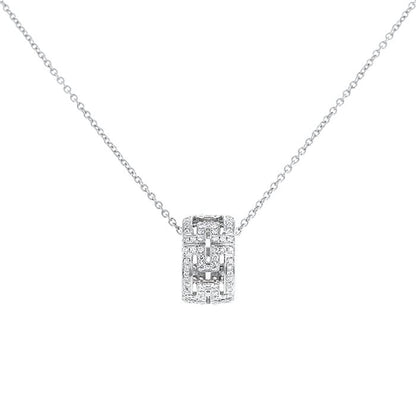 [⭐Clover Jewelry]PARENTESI NECKLACE SILVER DIAMOND