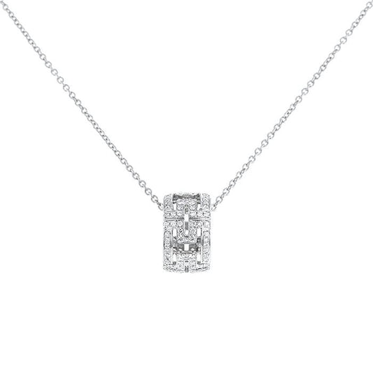 [⭐Clover Jewelry]PARENTESI NECKLACE SILVER DIAMOND