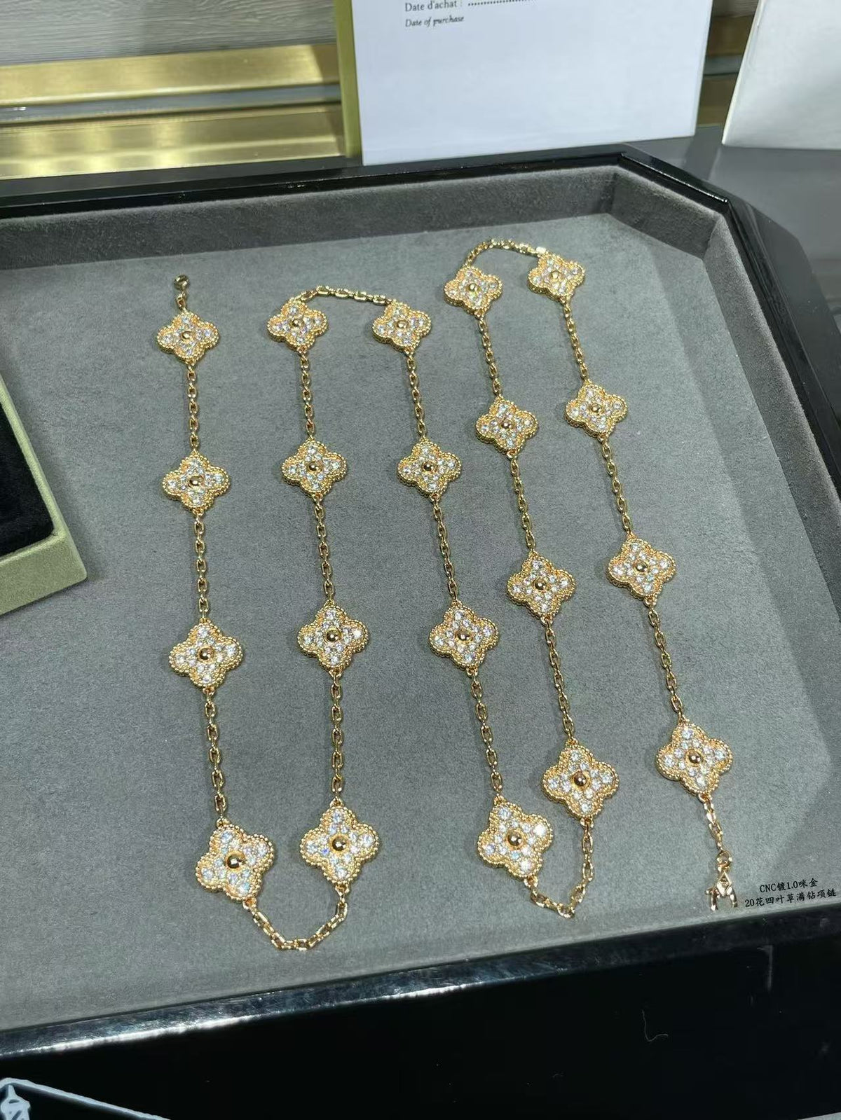 [⭐Clover Jewelry]CLOVER 20 MOTIFS FULL-DIAMOND NECKLACE