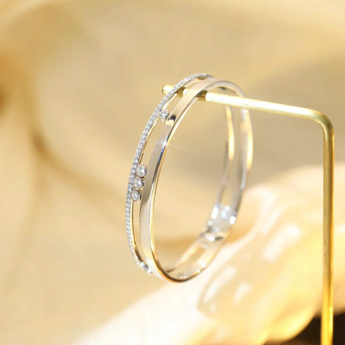 [⭐Clover Jewelry]Move Romane Diamond Bangle Bracelet