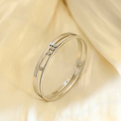 [⭐Clover Jewelry]Move Romane Diamond Bangle Bracelet