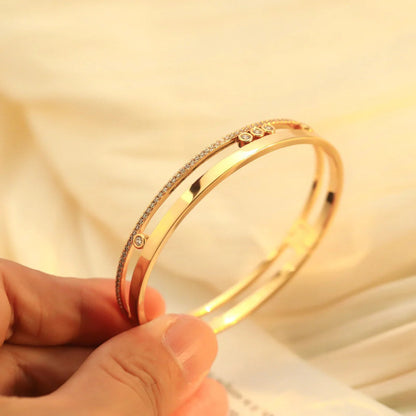 [⭐Clover Jewelry]Move Romane Diamond Bangle Bracelet
