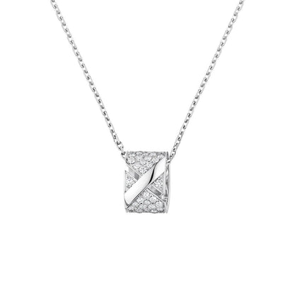 [⭐Clover Jewelry]LIENS EVIDENCE DIAMOND PAVED NECKLACE