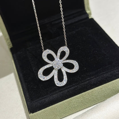 [⭐Clover Jewelry]FLOWERLACE NECKLACE FULL DIAMONDS