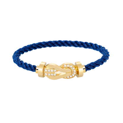 [⭐Clover Jewelry]CHANCE LARGE 8 FIGURE BUCKLE HALF DIAMOND BRACELET GOLD