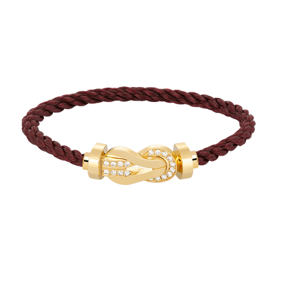 [⭐Clover Jewelry]CHANCE LARGE 8 FIGURE BUCKLE HALF DIAMOND BRACELET GOLD