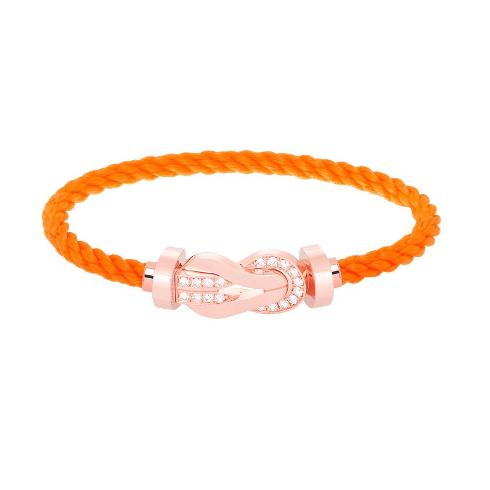 [⭐Clover Jewelry]CHANCE LARGE 8 FIGURE BUCKLE HALF DIAMOND BRACELET ROSE GOLD