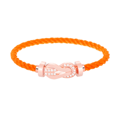 [⭐Clover Jewelry]CHANCE LARGE 8 FIGURE BUCKLE HALF DIAMOND BRACELET ROSE GOLD