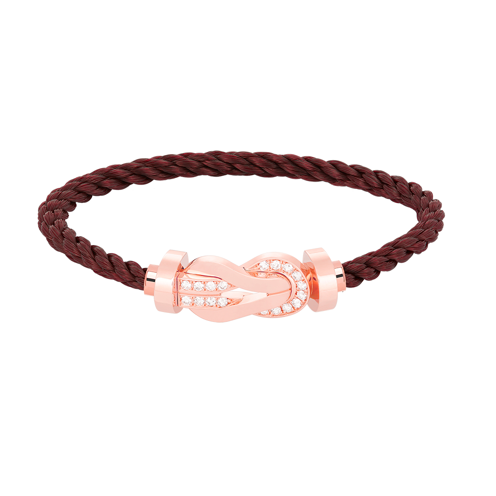 [⭐Clover Jewelry]CHANCE LARGE 8 FIGURE BUCKLE HALF DIAMOND BRACELET ROSE GOLD