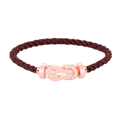 [⭐Clover Jewelry]CHANCE LARGE 8 FIGURE BUCKLE HALF DIAMOND BRACELET ROSE GOLD