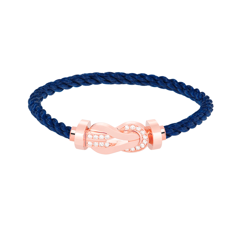[⭐Clover Jewelry]CHANCE LARGE 8 FIGURE BUCKLE HALF DIAMOND BRACELET ROSE GOLD