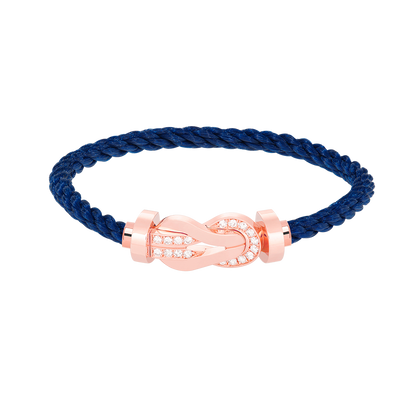 [⭐Clover Jewelry]CHANCE LARGE 8 FIGURE BUCKLE HALF DIAMOND BRACELET ROSE GOLD