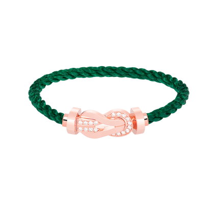 [⭐Clover Jewelry]CHANCE LARGE 8 FIGURE BUCKLE HALF DIAMOND BRACELET ROSE GOLD