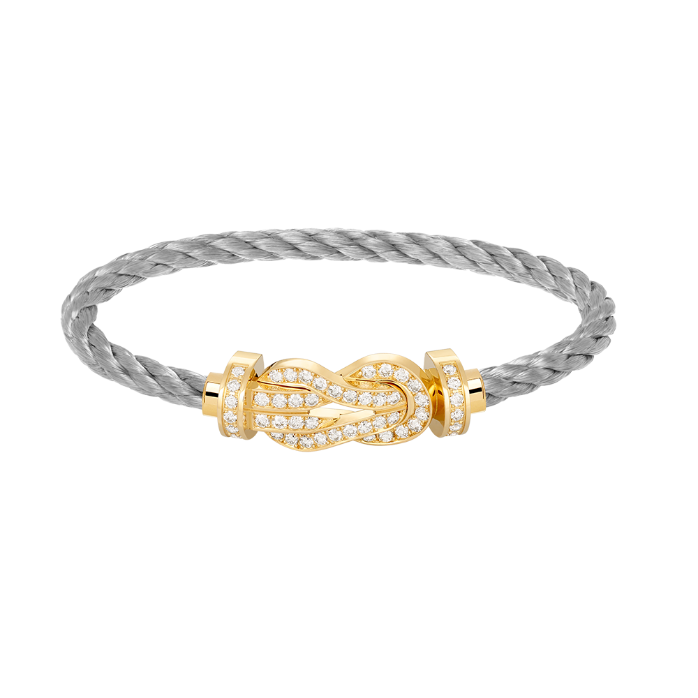 [⭐Clover Jewelry]CHANCE LARGE 8 FIGURE BUCKLE FULLDIAMOND BRACELET GOLD