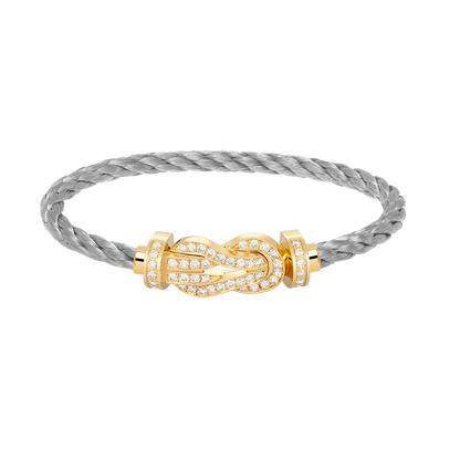 [⭐Clover Jewelry]CHANCE LARGE 8 FIGURE BUCKLE FULLDIAMOND BRACELET GOLD