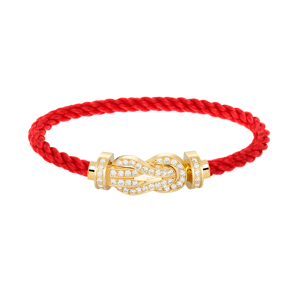 [⭐Clover Jewelry]CHANCE LARGE 8 FIGURE BUCKLE FULLDIAMOND BRACELET GOLD