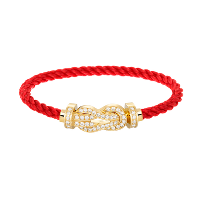 [⭐Clover Jewelry]CHANCE LARGE 8 FIGURE BUCKLE FULLDIAMOND BRACELET GOLD