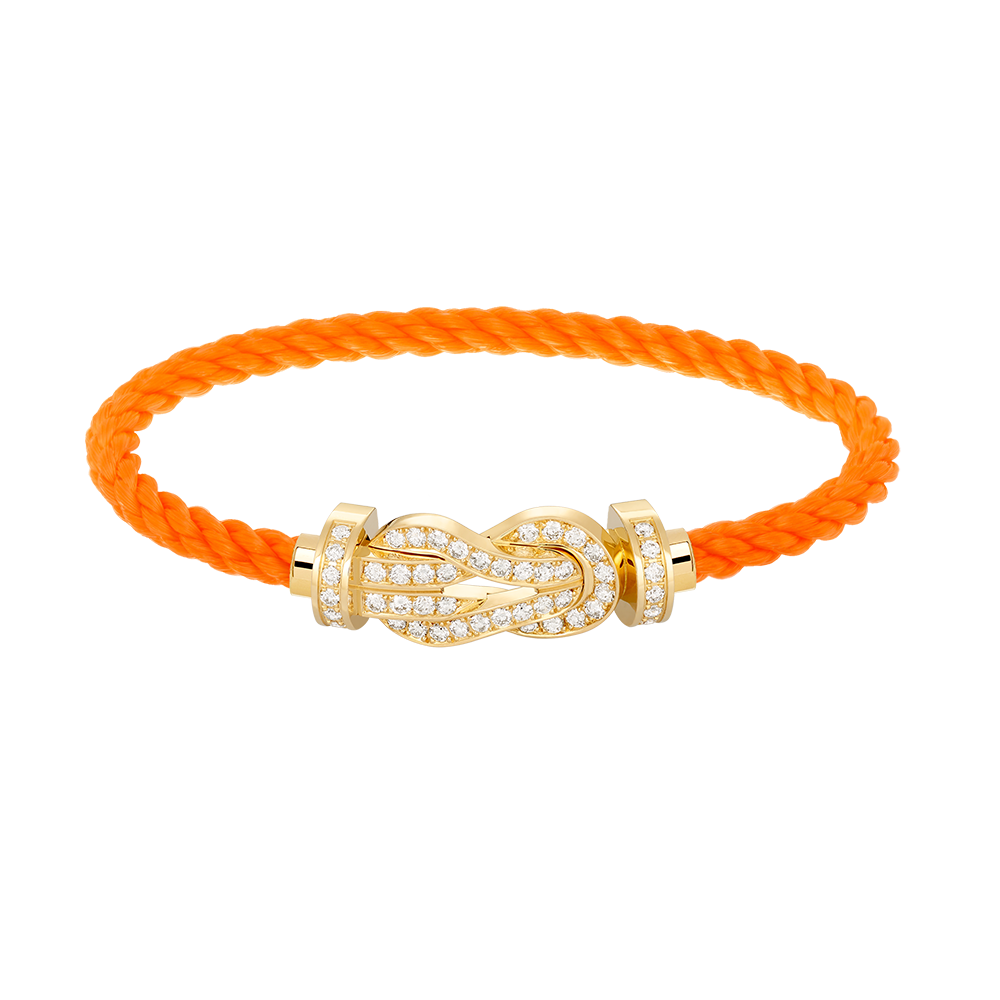 [⭐Clover Jewelry]CHANCE LARGE 8 FIGURE BUCKLE FULLDIAMOND BRACELET GOLD