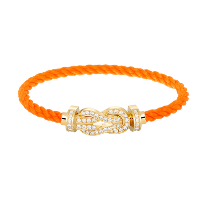 [⭐Clover Jewelry]CHANCE LARGE 8 FIGURE BUCKLE FULLDIAMOND BRACELET GOLD