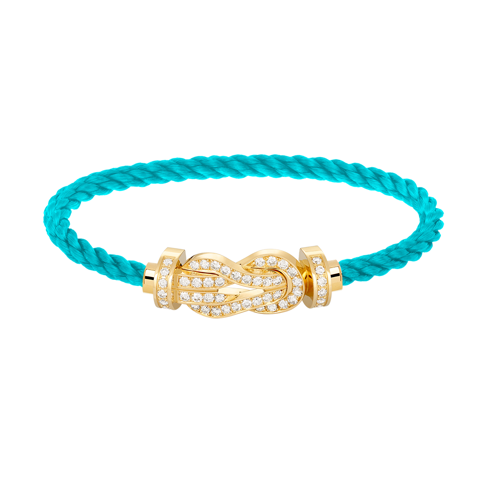 [⭐Clover Jewelry]CHANCE LARGE 8 FIGURE BUCKLE FULLDIAMOND BRACELET GOLD
