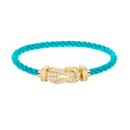 [⭐Clover Jewelry]CHANCE LARGE 8 FIGURE BUCKLE FULLDIAMOND BRACELET GOLD