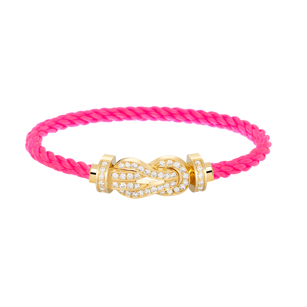 [⭐Clover Jewelry]CHANCE LARGE 8 FIGURE BUCKLE FULLDIAMOND BRACELET GOLD