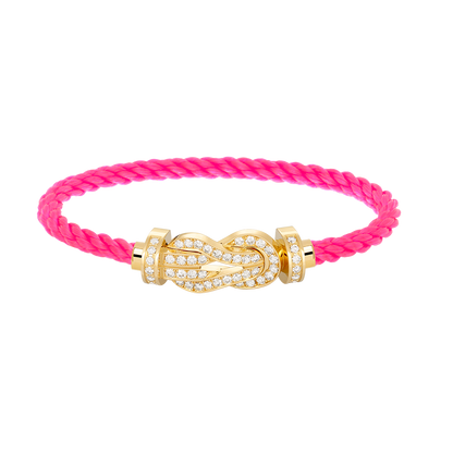 [⭐Clover Jewelry]CHANCE LARGE 8 FIGURE BUCKLE FULLDIAMOND BRACELET GOLD