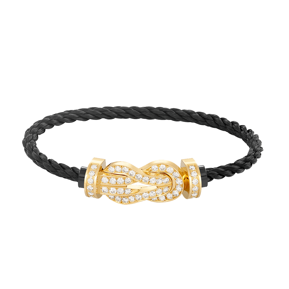 [⭐Clover Jewelry]CHANCE LARGE 8 FIGURE BUCKLE FULLDIAMOND BRACELET GOLD