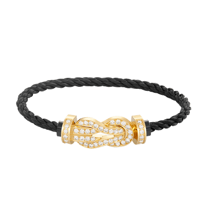 [⭐Clover Jewelry]CHANCE LARGE 8 FIGURE BUCKLE FULLDIAMOND BRACELET GOLD