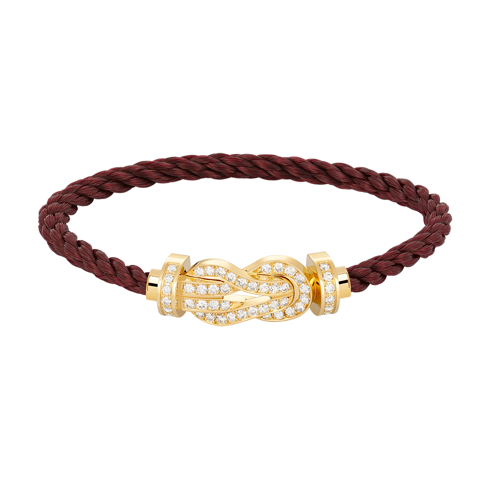 [⭐Clover Jewelry]CHANCE LARGE 8 FIGURE BUCKLE FULLDIAMOND BRACELET GOLD