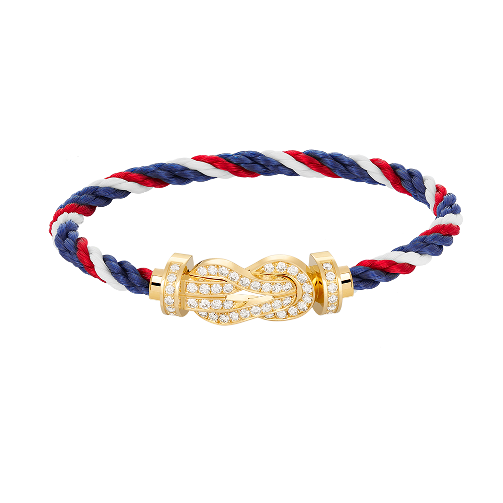 [⭐Clover Jewelry]CHANCE LARGE 8 FIGURE BUCKLE FULLDIAMOND BRACELET GOLD