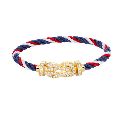 [⭐Clover Jewelry]CHANCE LARGE 8 FIGURE BUCKLE FULLDIAMOND BRACELET GOLD