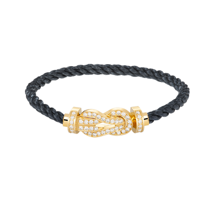 [⭐Clover Jewelry]CHANCE LARGE 8 FIGURE BUCKLE FULLDIAMOND BRACELET GOLD
