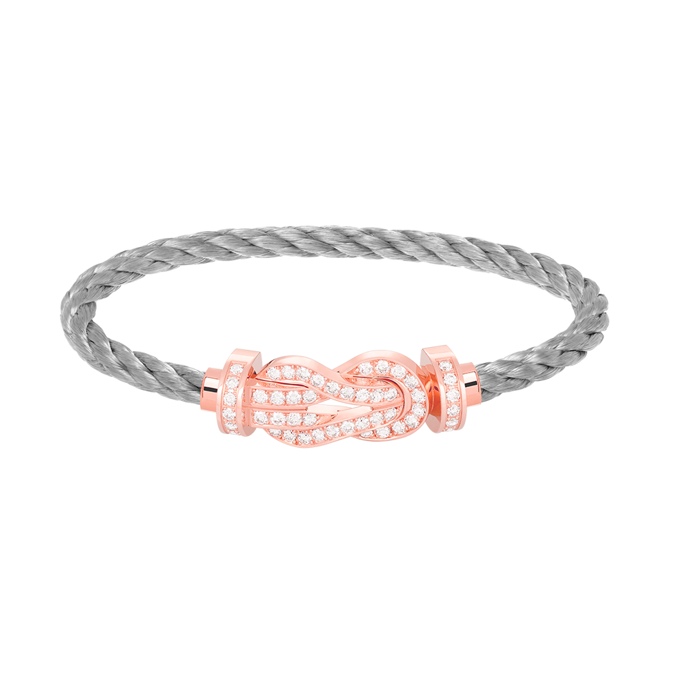 [⭐Clover Jewelry]CHANCE LARGE 8 FIGURE BUCKLE FULL DIAMOND BRACELET ROSE GOLD