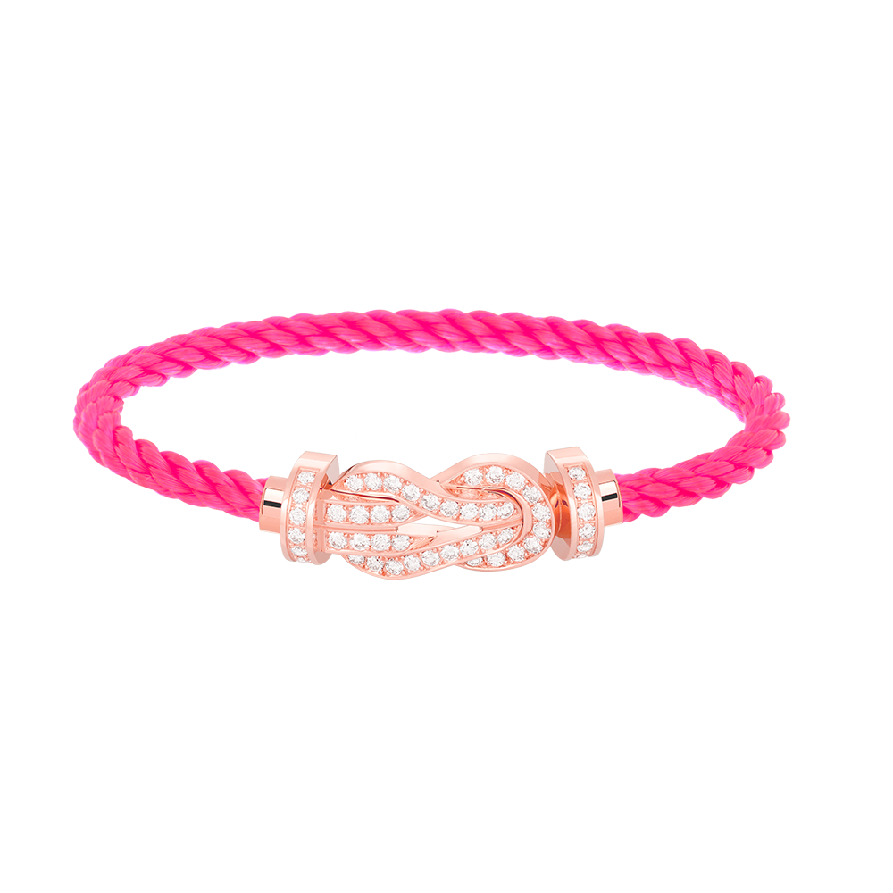 [⭐Clover Jewelry]CHANCE LARGE 8 FIGURE BUCKLE FULL DIAMOND BRACELET ROSE GOLD