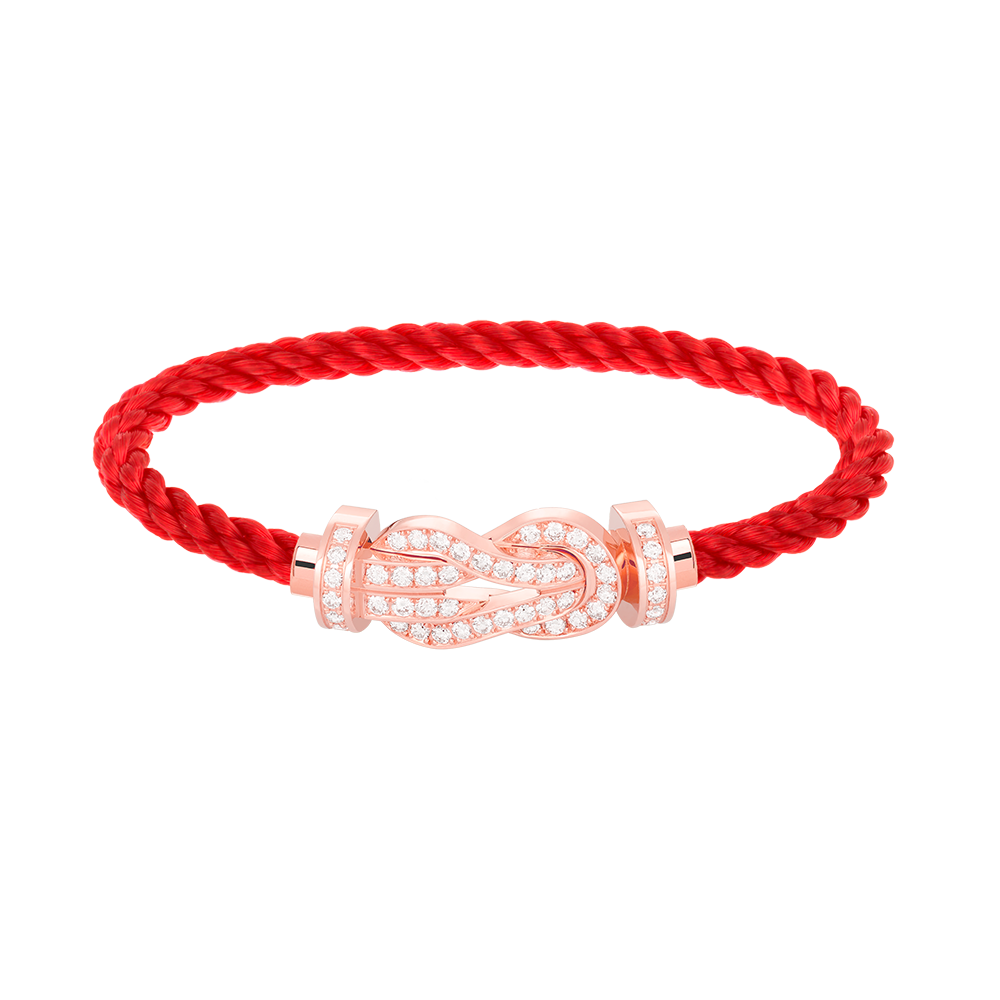 [⭐Clover Jewelry]CHANCE LARGE 8 FIGURE BUCKLE FULL DIAMOND BRACELET ROSE GOLD