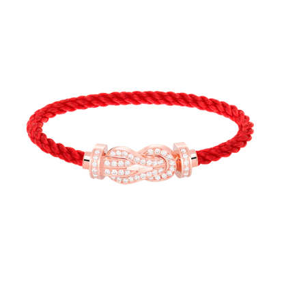 [⭐Clover Jewelry]CHANCE LARGE 8 FIGURE BUCKLE FULL DIAMOND BRACELET ROSE GOLD