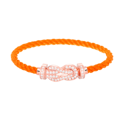 [⭐Clover Jewelry]CHANCE LARGE 8 FIGURE BUCKLE FULL DIAMOND BRACELET ROSE GOLD