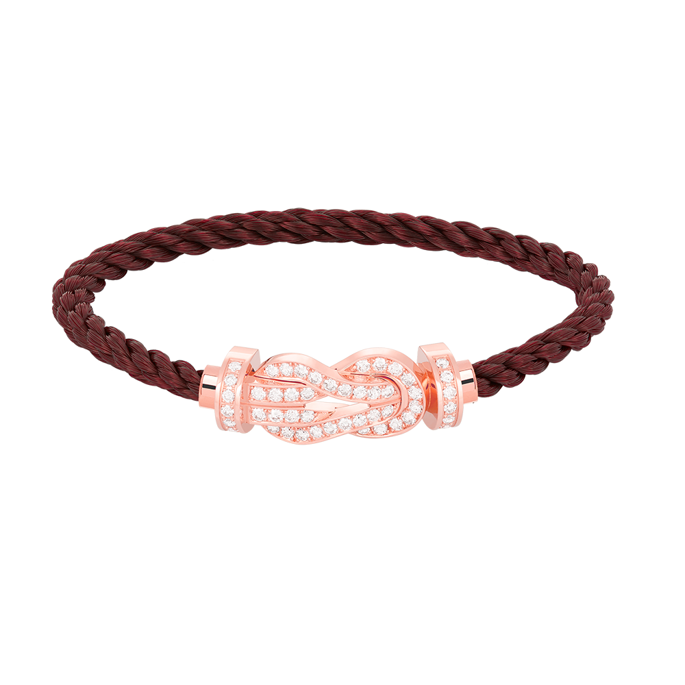 [⭐Clover Jewelry]CHANCE LARGE 8 FIGURE BUCKLE FULL DIAMOND BRACELET ROSE GOLD