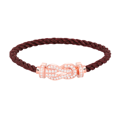 [⭐Clover Jewelry]CHANCE LARGE 8 FIGURE BUCKLE FULL DIAMOND BRACELET ROSE GOLD