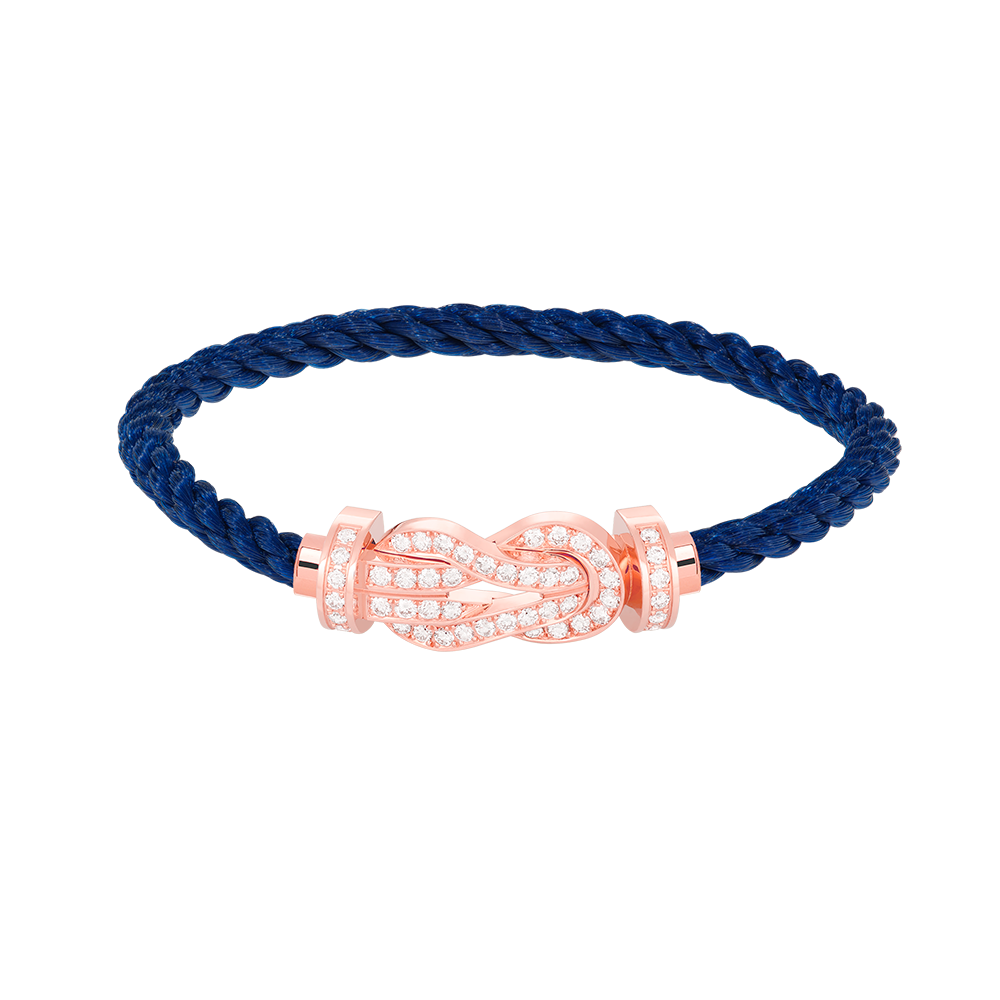 [⭐Clover Jewelry]CHANCE LARGE 8 FIGURE BUCKLE FULL DIAMOND BRACELET ROSE GOLD