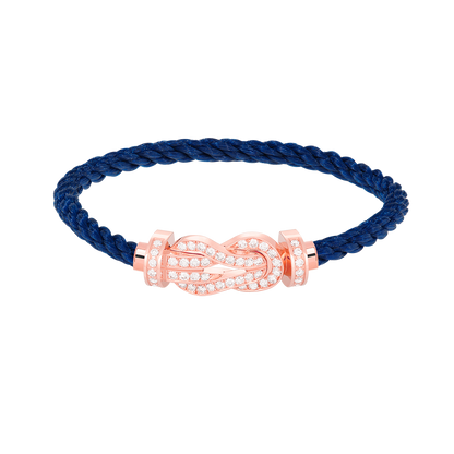[⭐Clover Jewelry]CHANCE LARGE 8 FIGURE BUCKLE FULL DIAMOND BRACELET ROSE GOLD