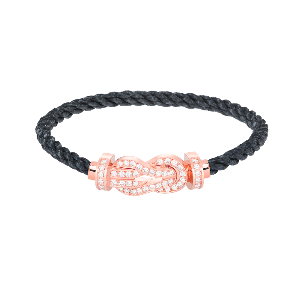 [⭐Clover Jewelry]CHANCE LARGE 8 FIGURE BUCKLE FULL DIAMOND BRACELET ROSE GOLD