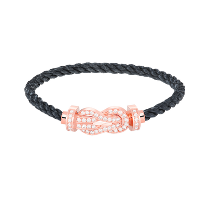 [⭐Clover Jewelry]CHANCE LARGE 8 FIGURE BUCKLE FULL DIAMOND BRACELET ROSE GOLD