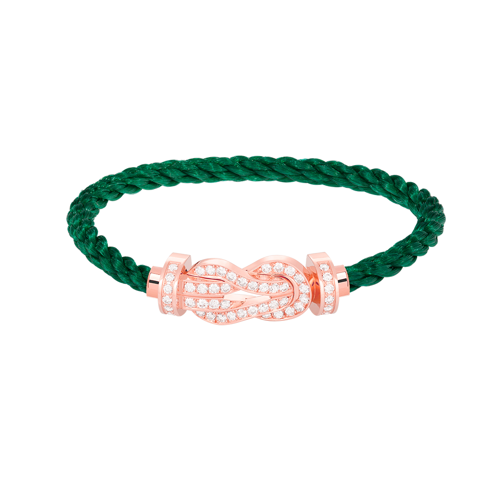 [⭐Clover Jewelry]CHANCE LARGE 8 FIGURE BUCKLE FULL DIAMOND BRACELET ROSE GOLD