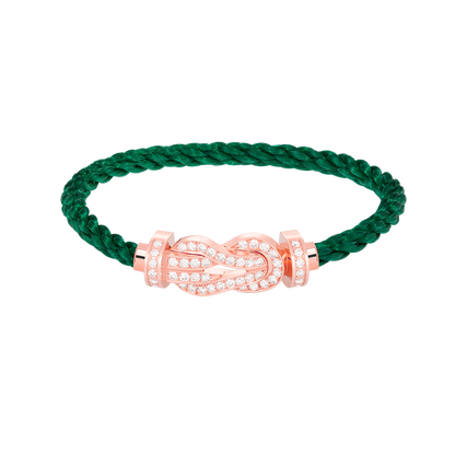 [⭐Clover Jewelry]CHANCE LARGE 8 FIGURE BUCKLE FULL DIAMOND BRACELET ROSE GOLD