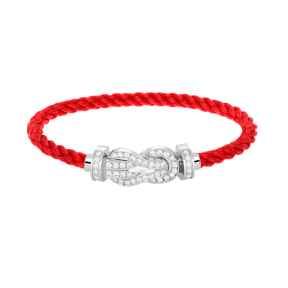 [⭐Clover Jewelry]CHANCE LARGE 8 FIGURE BUCKLE FULL DIAMOND BRACELET SILVER