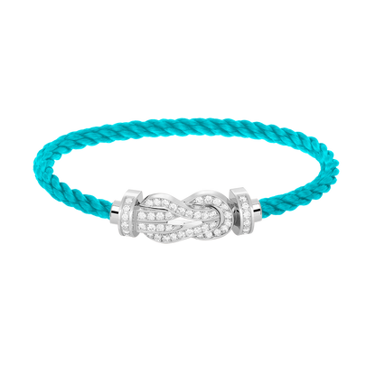 [⭐Clover Jewelry]CHANCE LARGE 8 FIGURE BUCKLE FULL DIAMOND BRACELET SILVER
