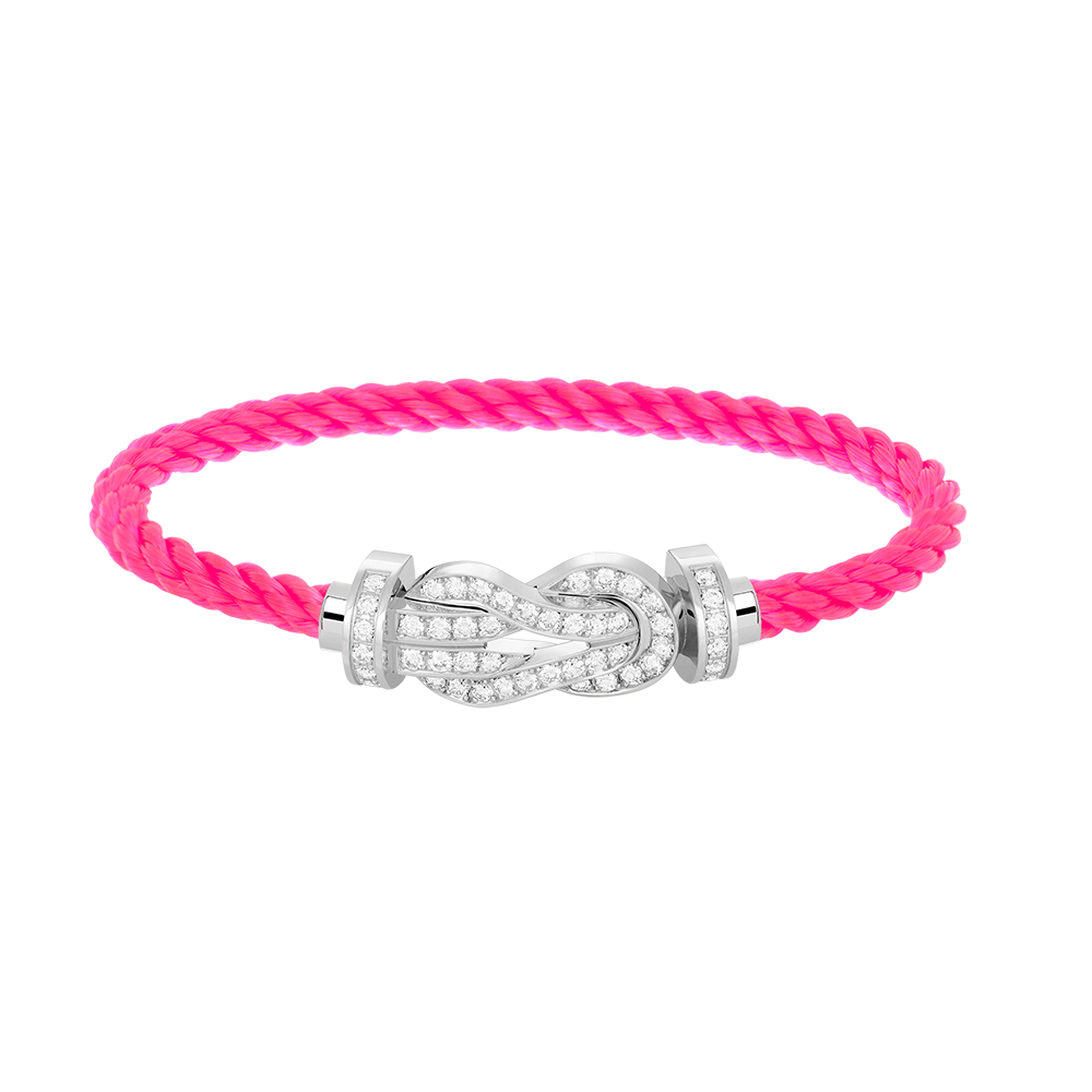 [⭐Clover Jewelry]CHANCE LARGE 8 FIGURE BUCKLE FULL DIAMOND BRACELET SILVER